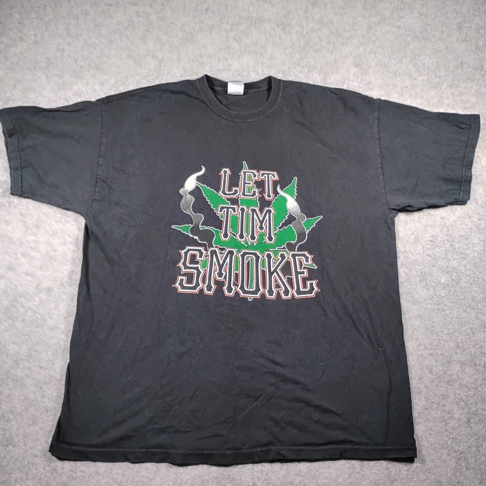Gildan Mens Let Tim Smoke SF Giants Graphic T-Shirt Black 2XL Short Sleeve Tee